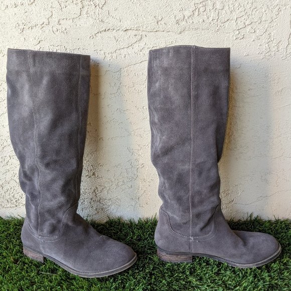 Sole Society Grey Suede Boots, Size 8 - Picture 1 of 13